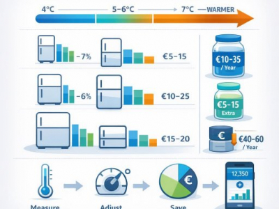 Cut Summer Fridge Costs: How Many Dollars You Save for Each Degree Warmer