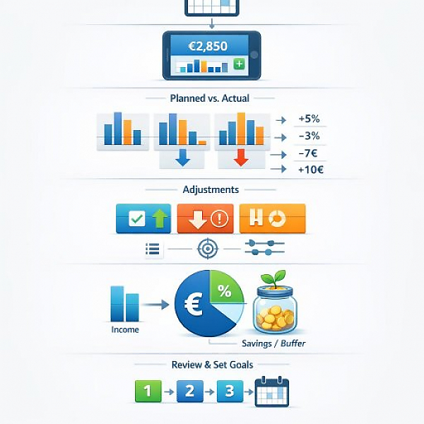 Reviewing Your Monthly Budget in a Digital Household Budget Book: Step-by-Step Guide With an Evaluation Checklist