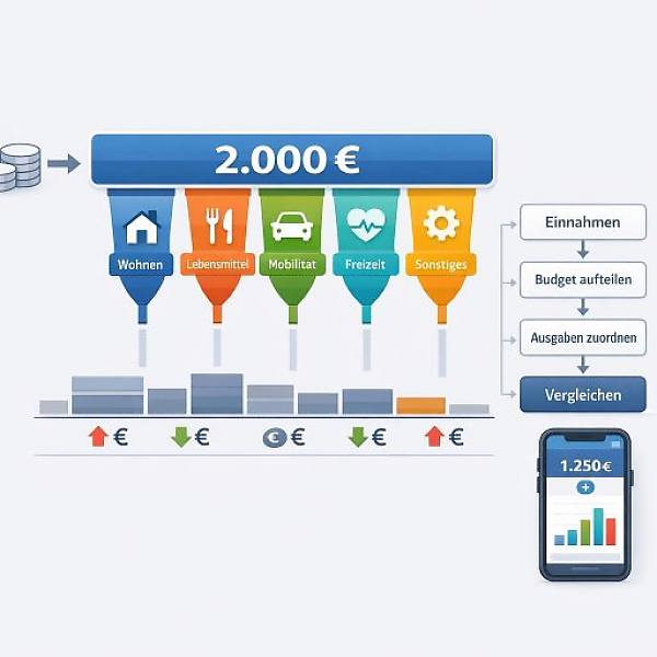 Monatsbudget im digitalen Haushaltsbuch planen: Einfache Schritt-für-Schritt-Anleitung mit Beispiel-Tabelle