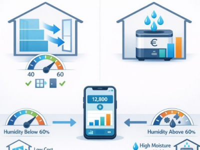 Shock Ventilation vs. Dehumidifiers in Fall: Which Strategy Actually Saves Households, Families, and Students on Heating and Mold Costs