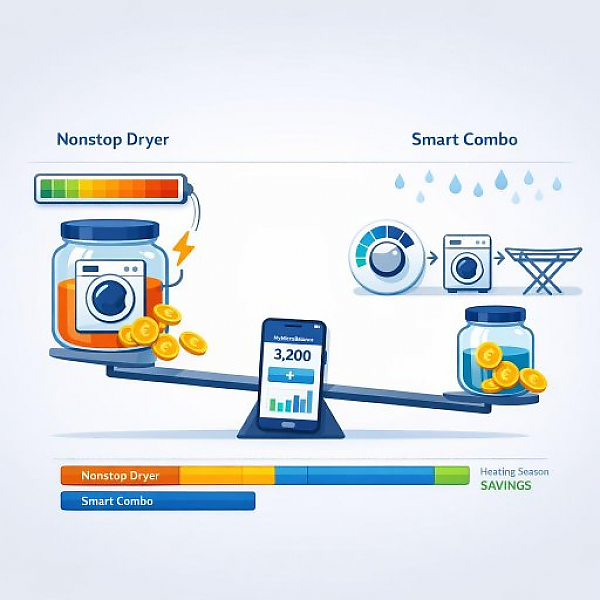 Winter Laundry Cost Check: Running the Dryer Nonstop vs. Smart Indoor Drying in a Rental