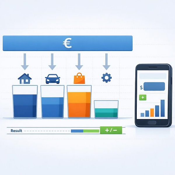 Budgetrahmen im digitalen Haushaltsbuch: Einfache Definition mit klarer Zuordnungs-Liste
