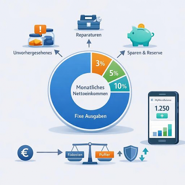 Digitale Budgetpuffer richtig planen: Pufferbetrag im Haushaltsbuch einfach erklärt