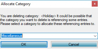 Assign an entry to a replacement category in MyMicroBalance Assign an entry to a replacement category in MyMicroBalance