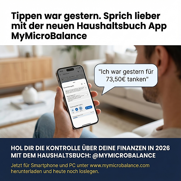 Neu in der MyMicroBalance App: Ihr Haushaltsbuch mit KI-Power & neuem Design