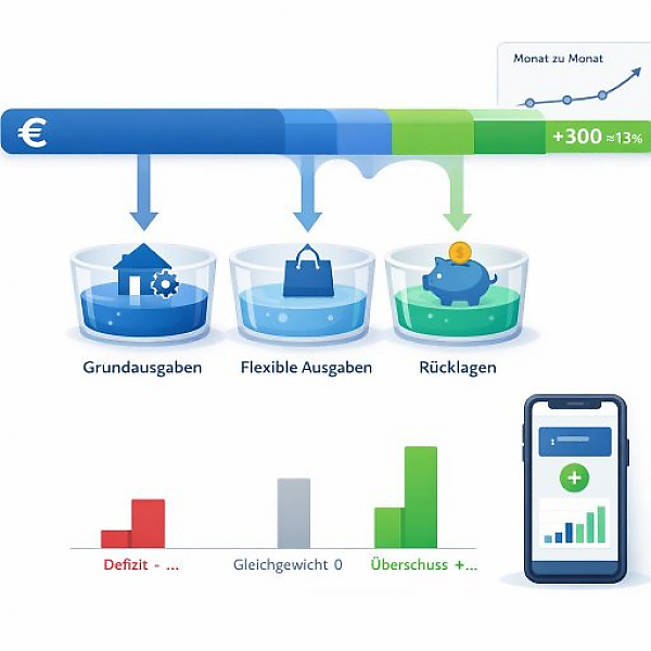 Was ist ein Haushaltsüberschuss? Einfache Erklärung mit Beispiel-Rechnung