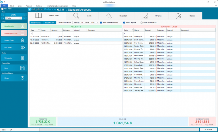 Show Smart-Checks option in the MyMicroBalance Balance Sheet Show Smart-Checks option in the MyMicroBalance Balance Sheet