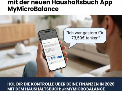Neu in der MyMicroBalance App: Ihr Haushaltsbuch mit KI-Power & neuem Design