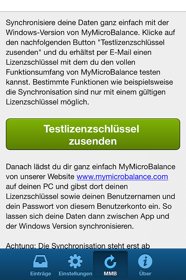 Kostenlosen Lizenzschlüssel zum Testen