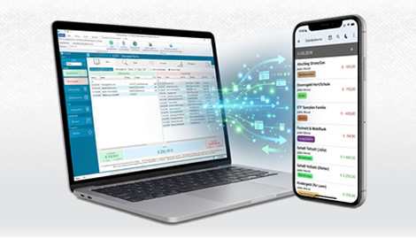PC for the overview, App for on the go