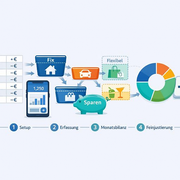 Haushaltsbuch starten in 10 Minuten: Vom ersten Eintrag zur einfachen Monatsauswertung