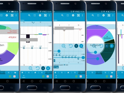 Android App Vorschau: Diagramme